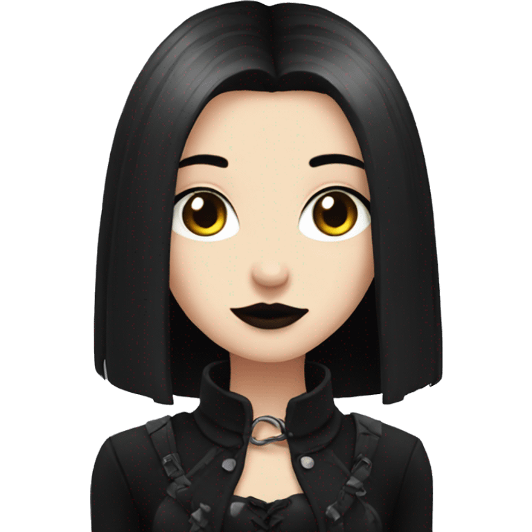 goth girl in love emoji