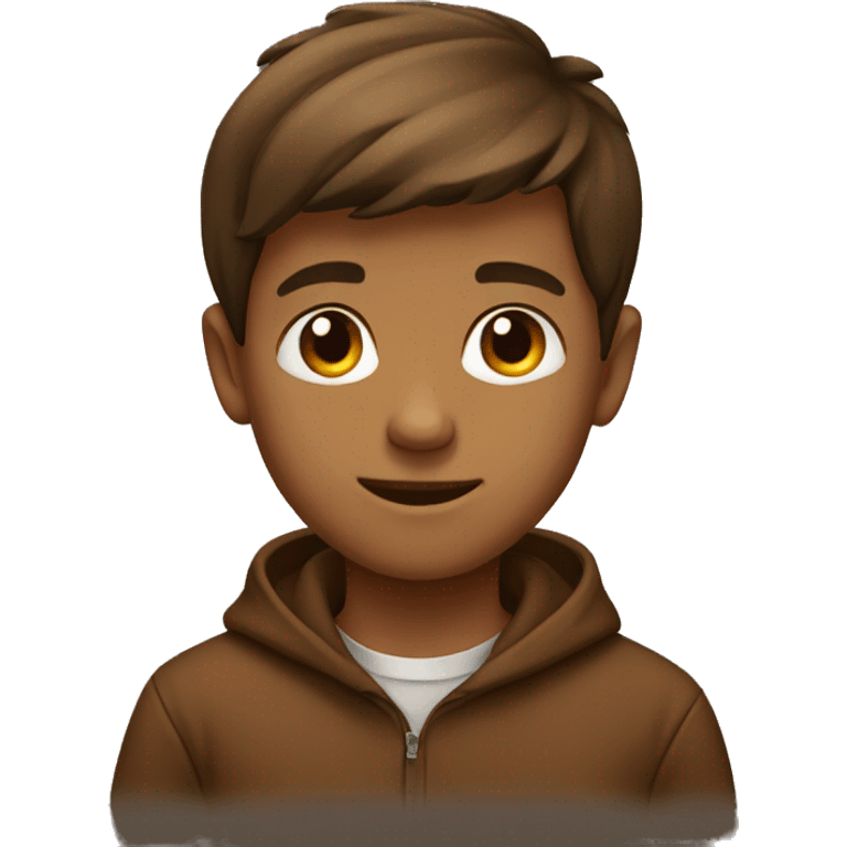 Boy brown  emoji