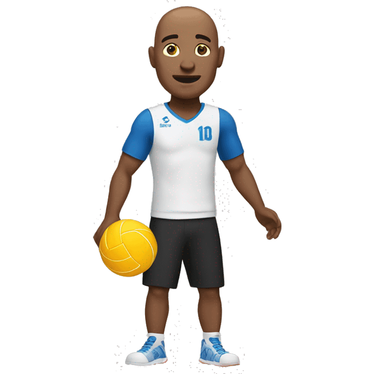 Bald man playing volleyball  emoji