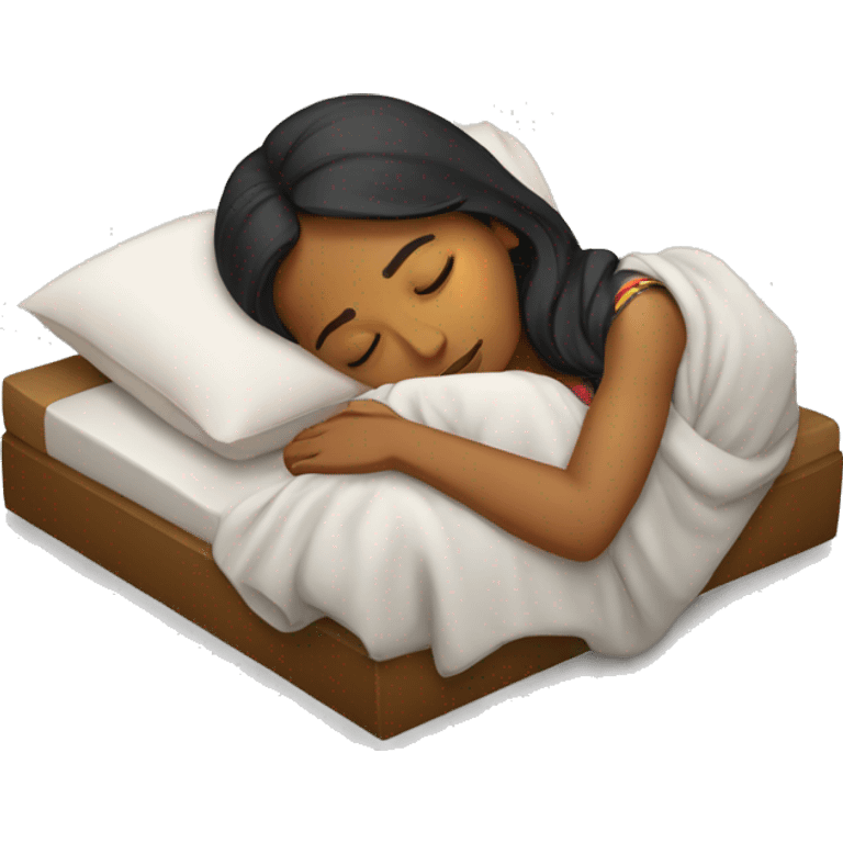 Indian girl sleeping emoji