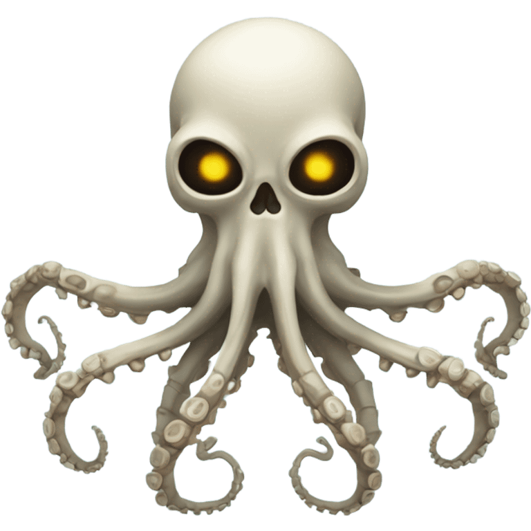 A cyborg octopus Skeleton emoji