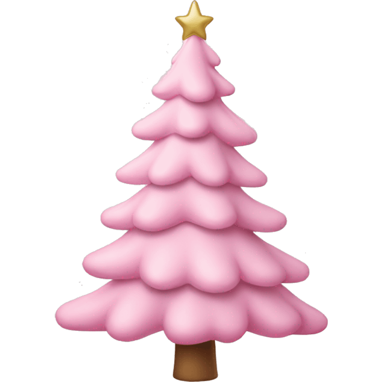 pastel pink christmas tree emoji