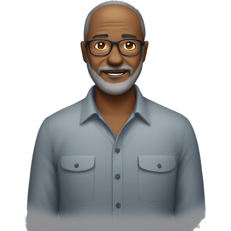 father with glasses and beard and 50 years old emoji