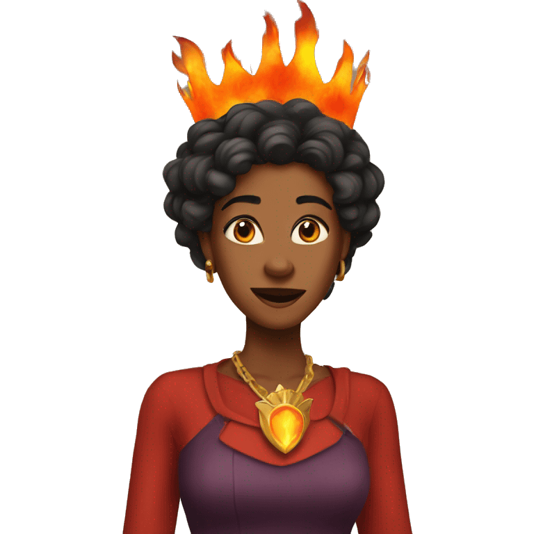 Queen of fire emoji