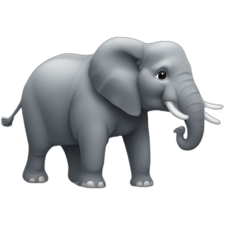 Un éléphant qui fait de la musculation  emoji