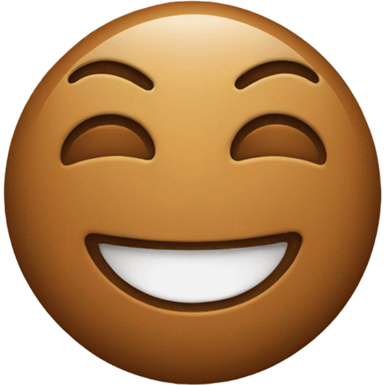 Smiling face with brown emoji emoji