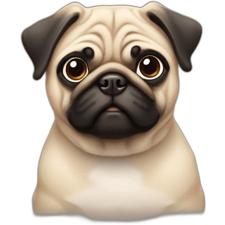 Pug with paws emoji