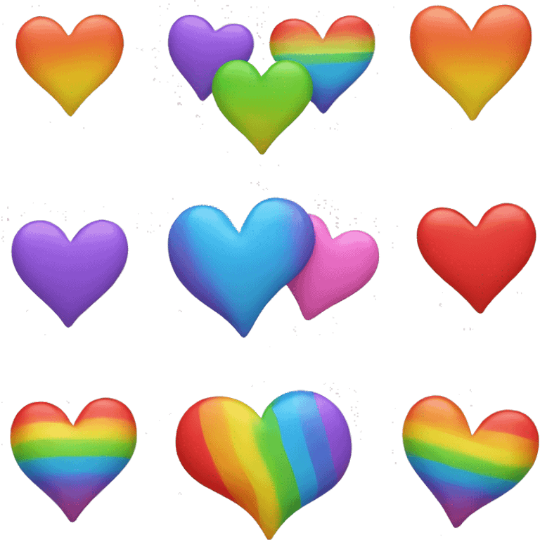 Rainbow heart emoji emoji