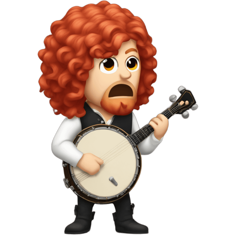 Vivaldi Red haired chibi wig standing angry banjo emoji