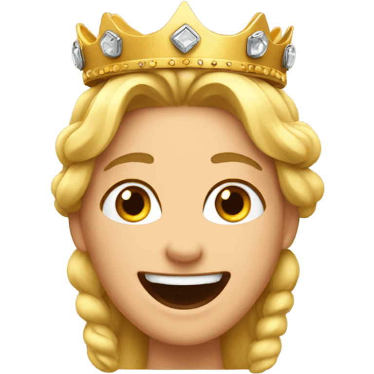 Heidi with crown laughing  emoji