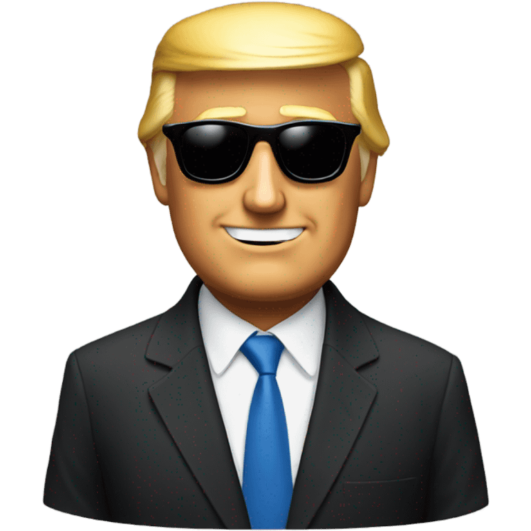 Trump with a sunglasses emoji