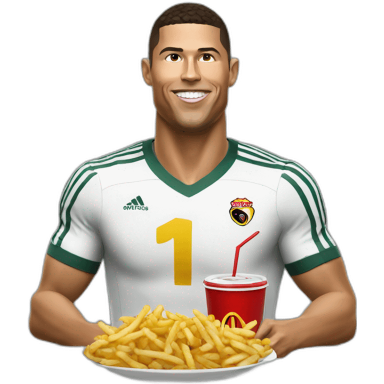 Ronaldo eating fast food emoji