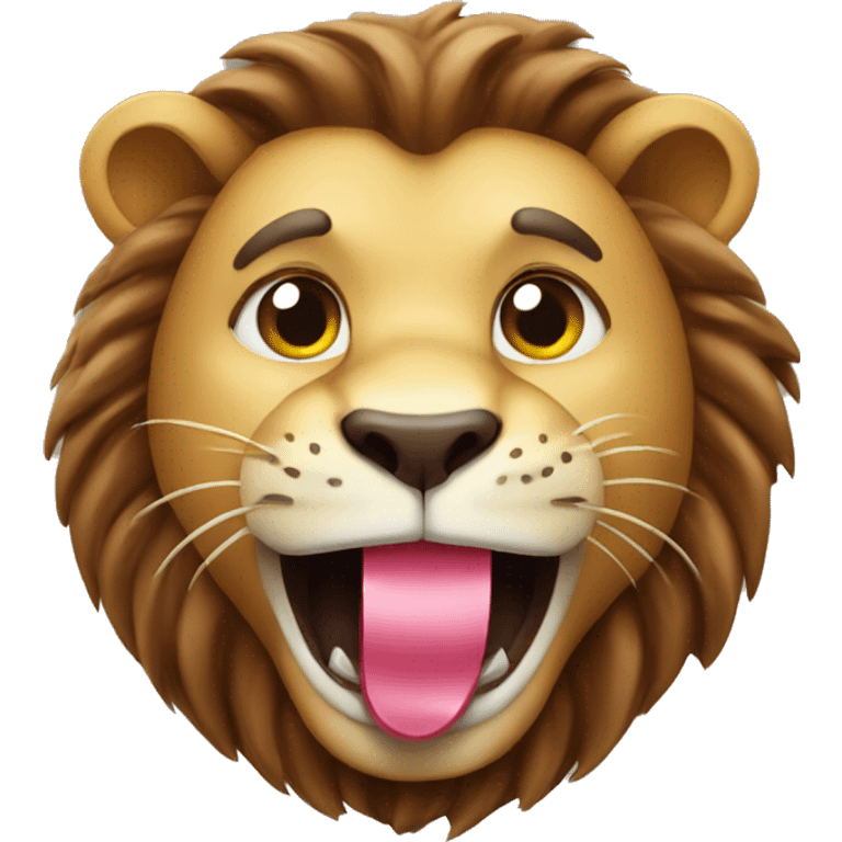 lion eat chocolate candy emoji