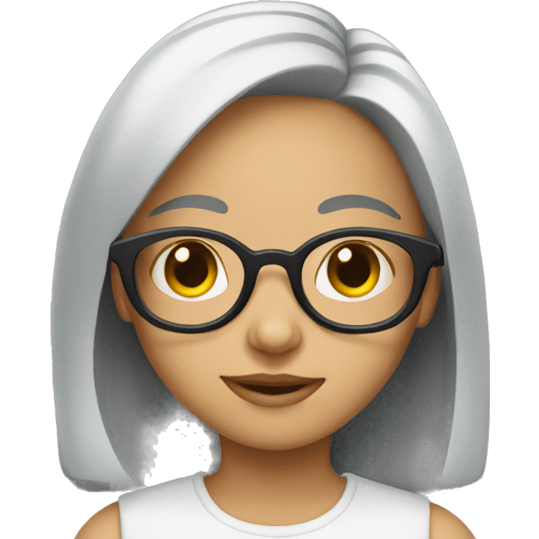 Girl with glasses  emoji