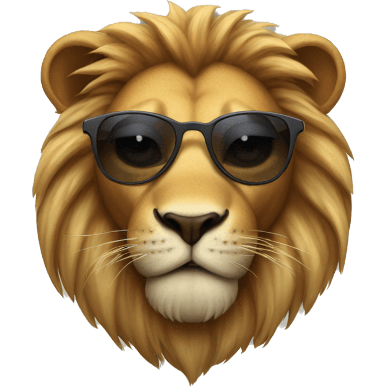 Lion wearing sunglasses emoji