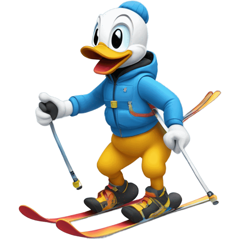 Donald on skis emoji