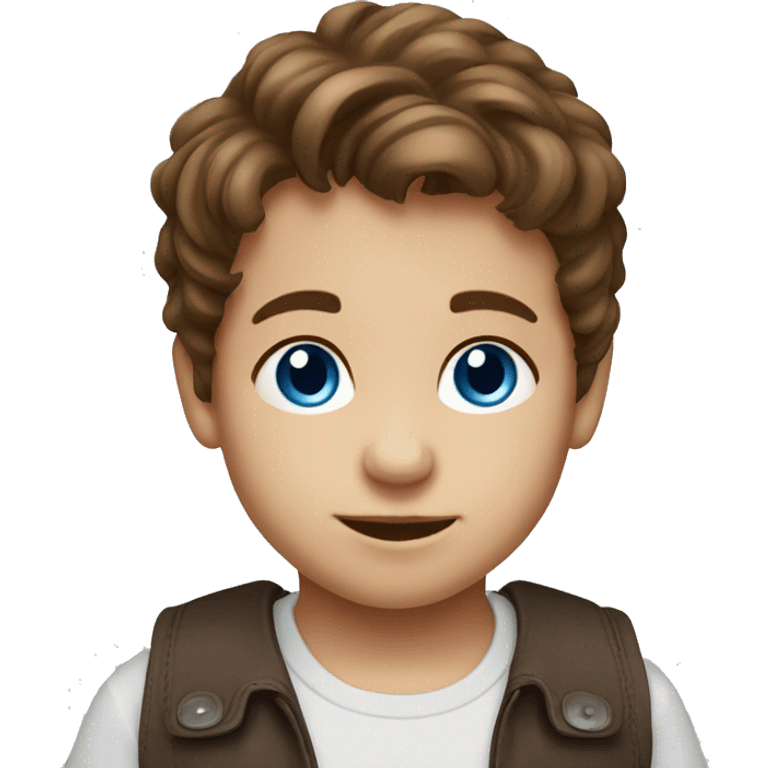 toddler boy brown hair blue eyes  emoji