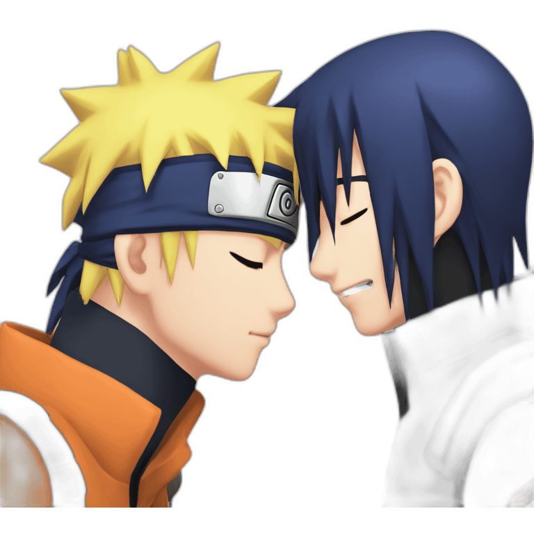 Naruto kissing sasuke emoji