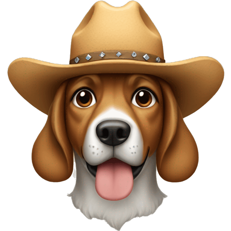 Dog with a cowboy hat emoji