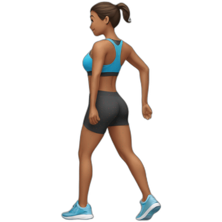 fitness back woman emoji