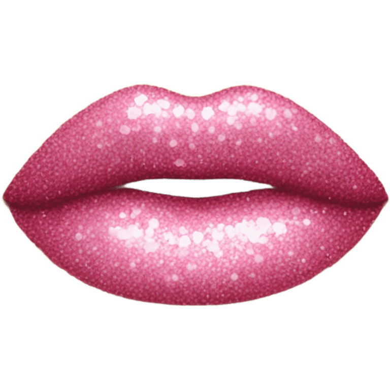 Kissing face with pink glitter heart emoji