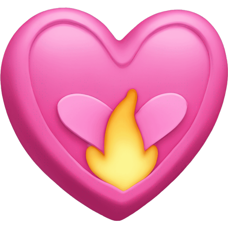 pink hearth with butterly emoji