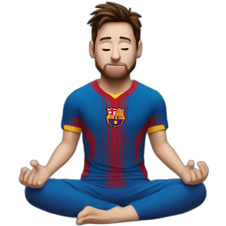 messi meditando emoji