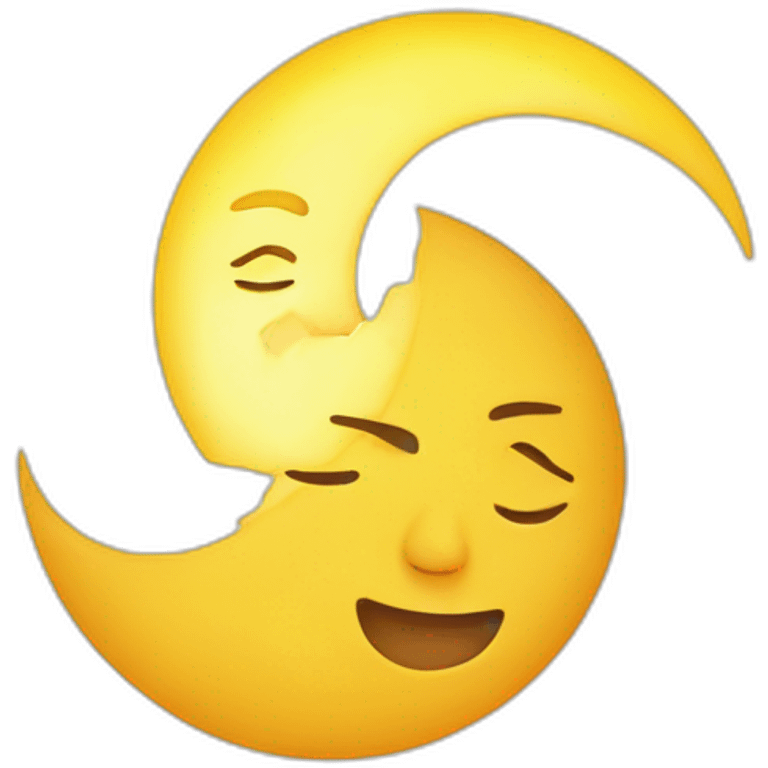 Moon and sun emoji