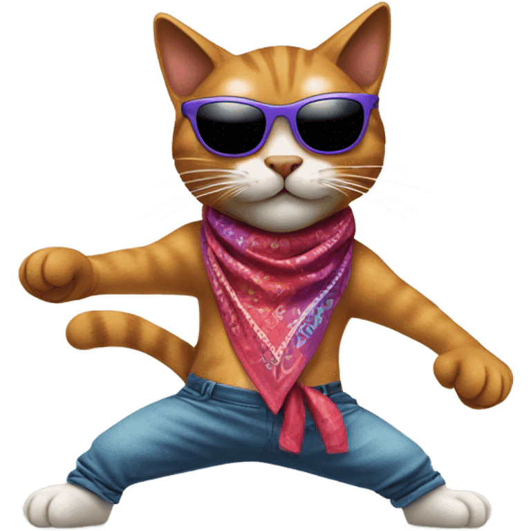 Cat break dancer emoji