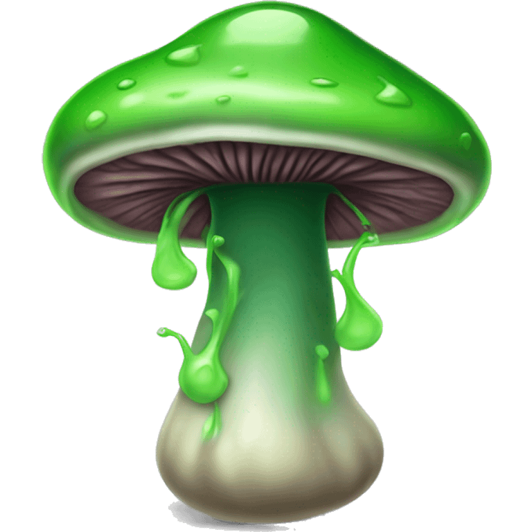 toxic green gooey slimey mushroom  emoji