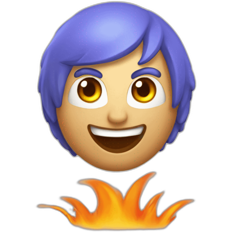 creador de contenido con ojos lleno de fuego y euforia feliz emoji