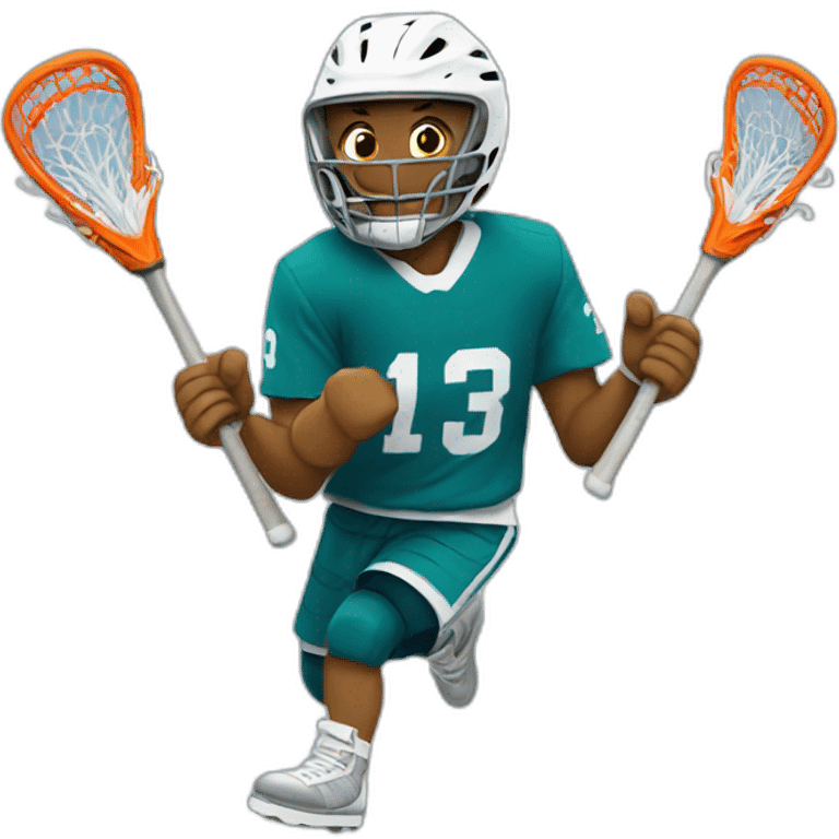 Lacrosse player celebration emoji