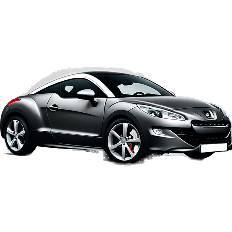 peugeot rcz in dark grey, with the registration plate MR08 FRZ emoji