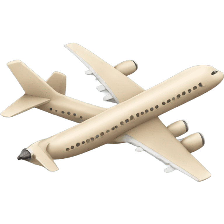 Beige airplane emoji