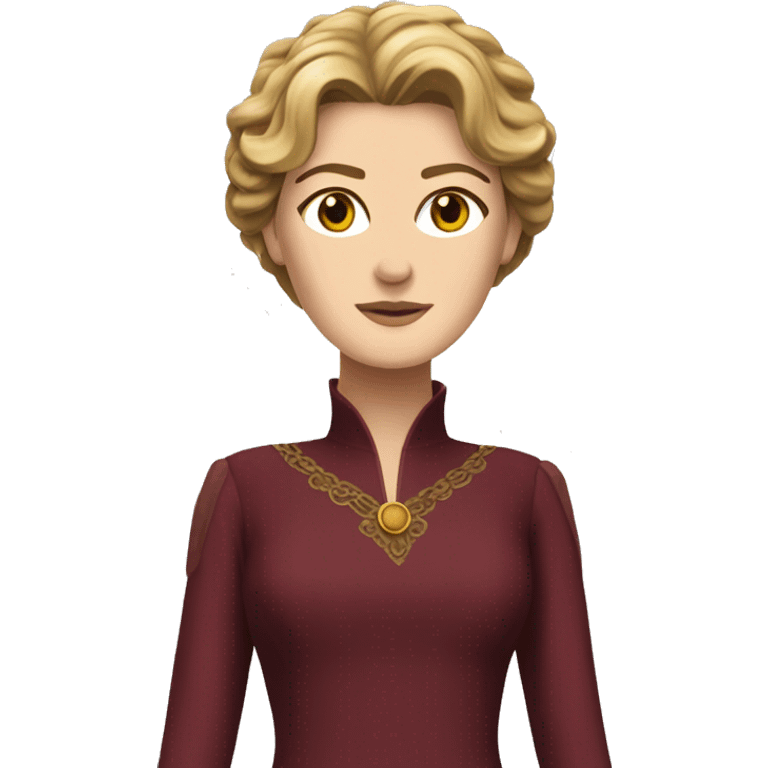 Cersei Lanister burgundy dress emoji