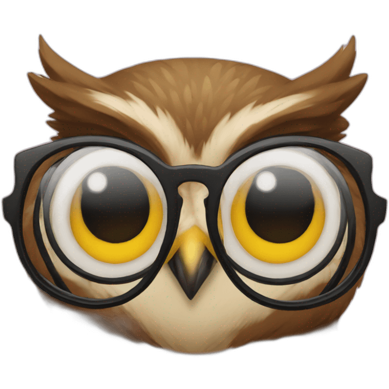 Owl with glasses emoji