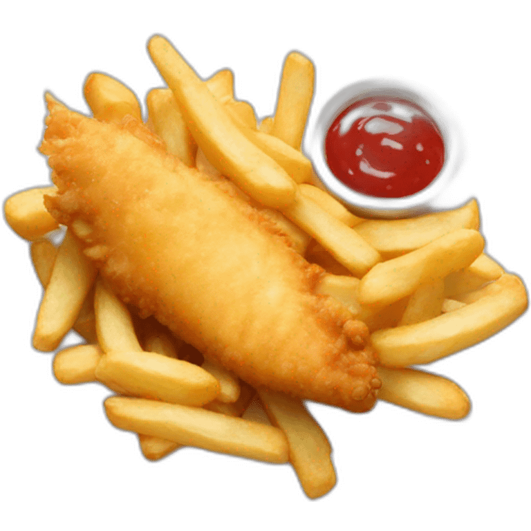 A dish of fish and chips emoji