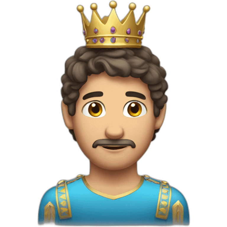 argentinian male with a crown on his head emoji