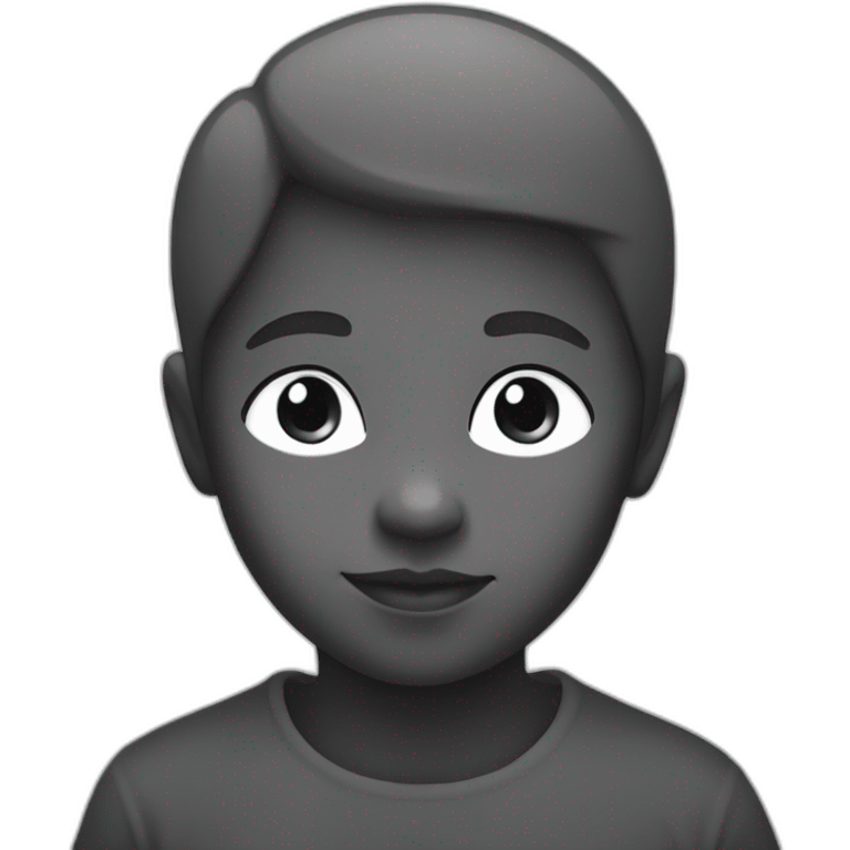 silhouette of a child, front view, without colour emoji