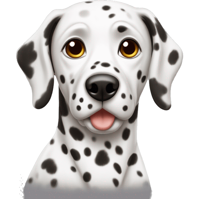 Dalmatian with dark brown eyes emoji