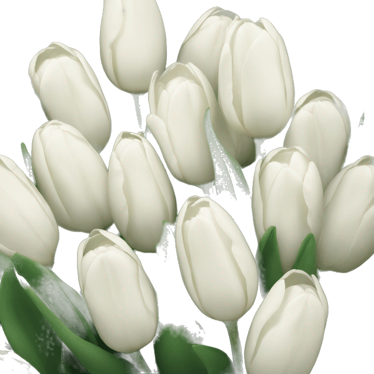 a bunch of white tulips  emoji