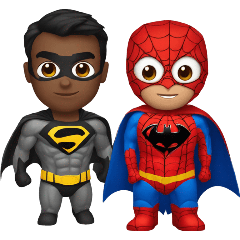 spiderman superman batman emoji