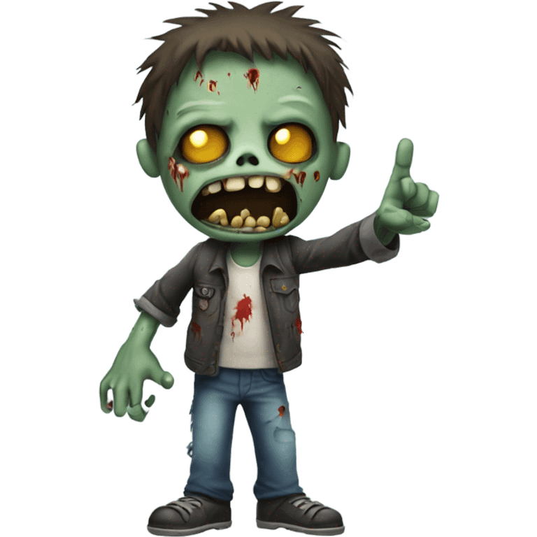 Zombie doing a peace sign  emoji