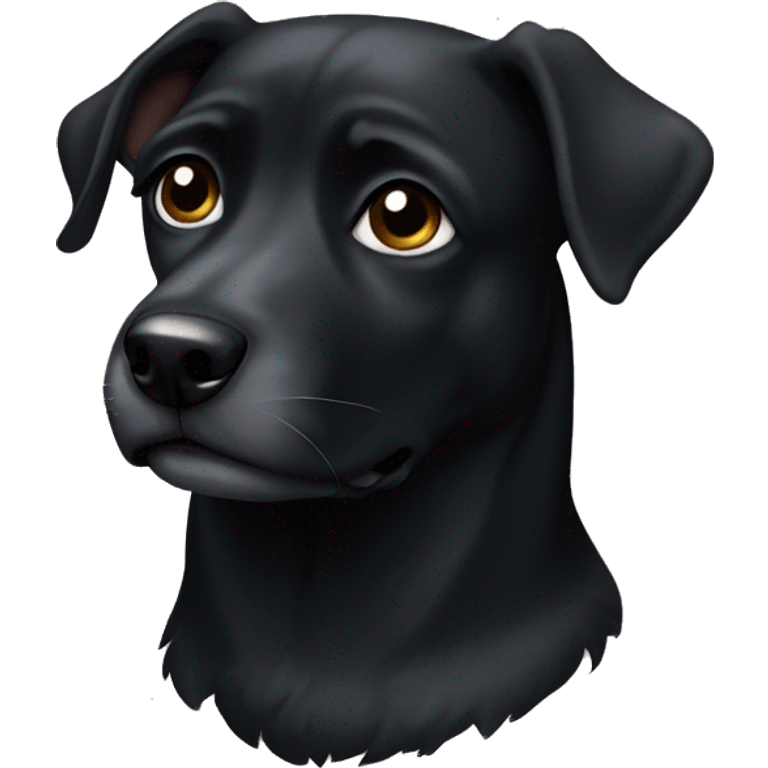 Black medium size dog emoji