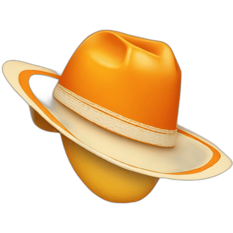 A orange withe a sombrero emoji