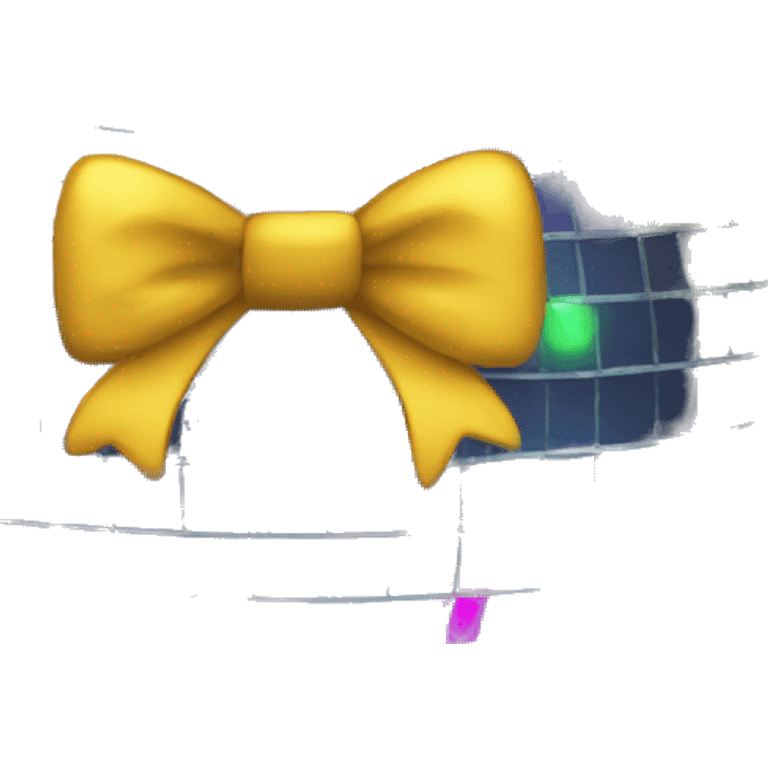 Disco ball with bow emoji