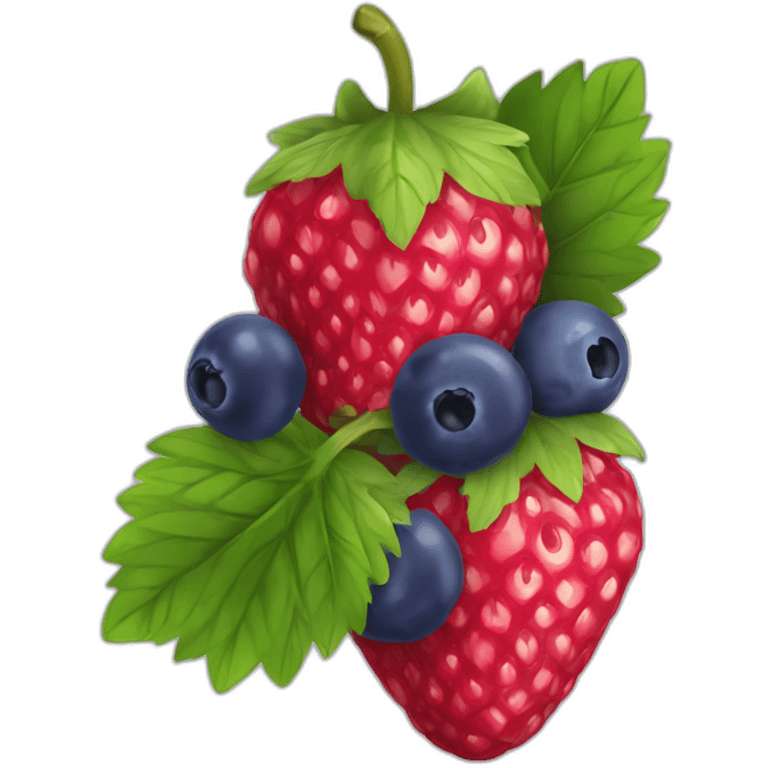 fraise framboise myrtille emoji