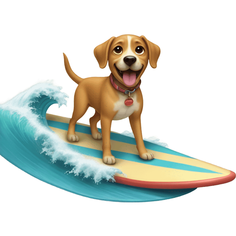 Dog surfing  emoji