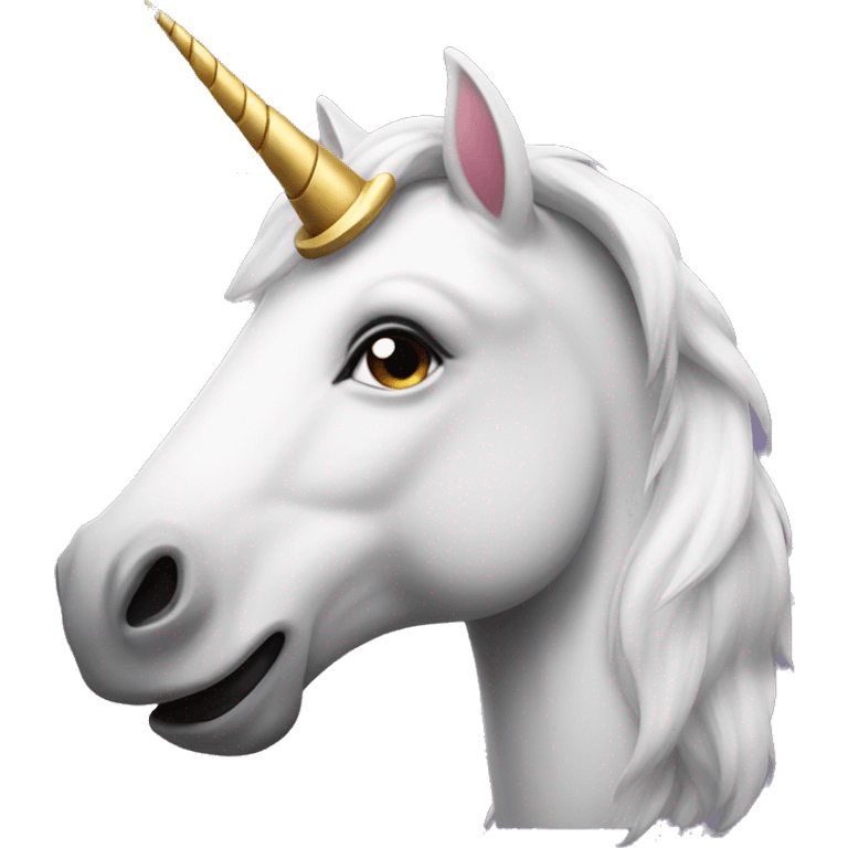 Unicorn smiling emoji