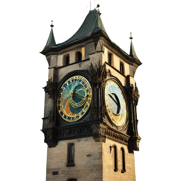 astronomical clock tower prague emoji